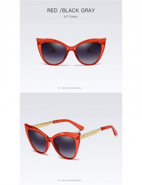 Cat Eye Fashion Lady cat Eye Metal Classic Round Sunglasses 100% UV400 Protection - Purple Pink - CA18XCWOKYM $15.56