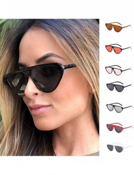 Wrap Vintage Oversized Sunglasses Radiation Protection - White - CF196IQ2CMK $9.01