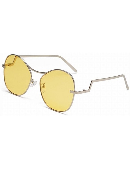 Sport Big Box Ladies Sunglasses Fashion Trend Metal Sunglasses - Style 3 - C118UEN63XC $15.56