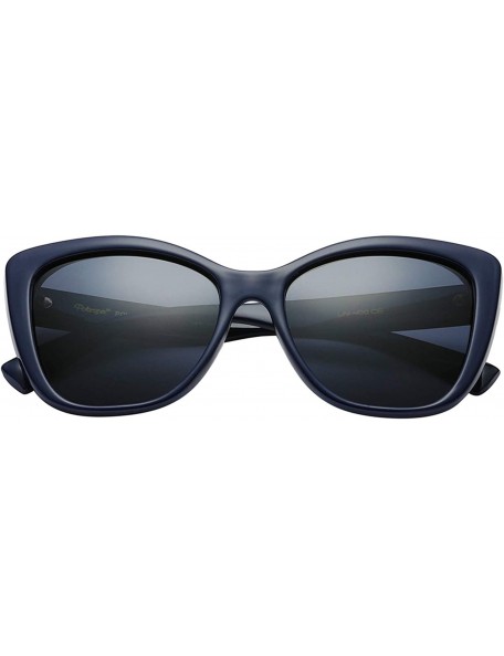 Wayfarer Polarized Woman's Classic Jackie-O Cat Eye Retro Fashion Sunglasses - Navy Blue - Polarized Blue - CH18ED295G2 $9.57