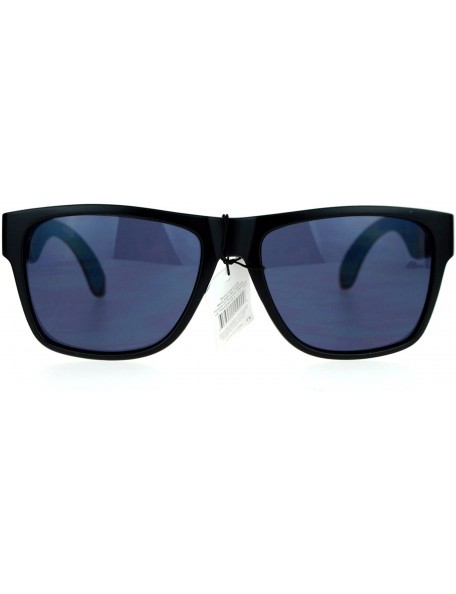 Wayfarer Soft Cushion Arm Sport Matte Horn Rim Sunglasses - Teal - CO18T9G8265 $10.61