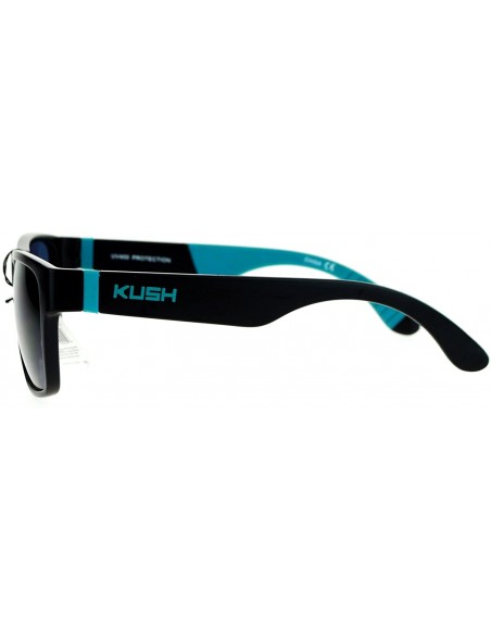 Wayfarer Soft Cushion Arm Sport Matte Horn Rim Sunglasses - Teal - CO18T9G8265 $10.61