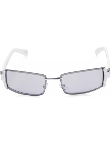 Shield Rectangular Sunglasses - Silver - 65 mm - CQ18NGAMD65 $18.64