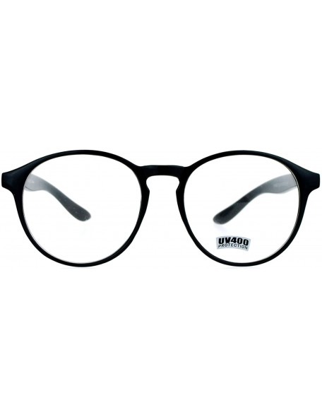Oversized Geeky Nerd Oversize Round Thin Plastic Keyhole Eye Glasses - Black - CJ129SXCJLT $20.52