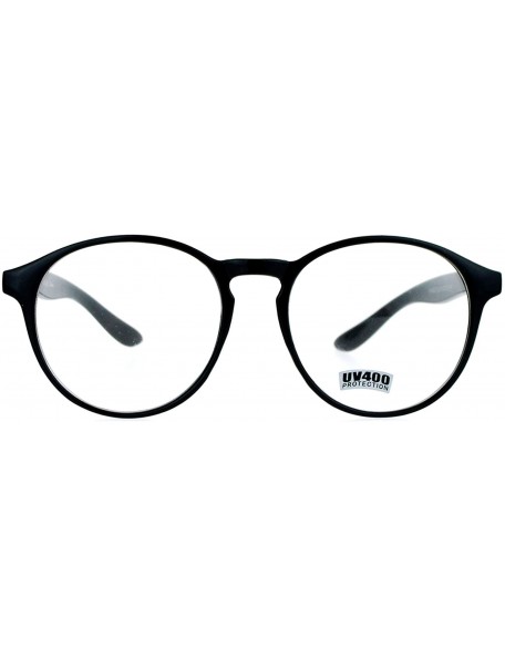 Oversized Geeky Nerd Oversize Round Thin Plastic Keyhole Eye Glasses - Black - CJ129SXCJLT $9.39