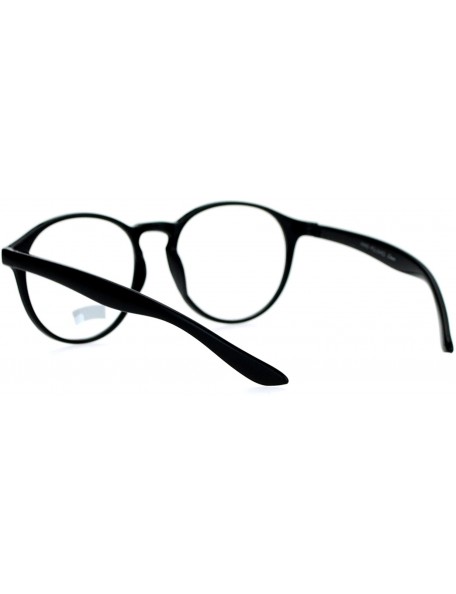 Oversized Geeky Nerd Oversize Round Thin Plastic Keyhole Eye Glasses - Black - CJ129SXCJLT $9.39