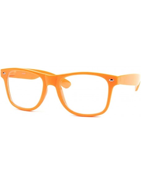 Wayfarer P713CL Wayfarer Unisex Clear Lens Spring Hinge Glasses - Blue - CG187WT9IHG $15.62