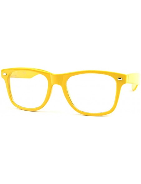 Wayfarer P713CL Wayfarer Unisex Clear Lens Spring Hinge Glasses - Blue - CG187WT9IHG $15.62