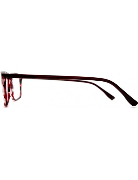 Rectangular Eyeglasses 1010 Classic Rectangular Acetate - for Womens-Mens 100% UV PROTECTION - Brownprinted - CD192TEX2QR $31.83