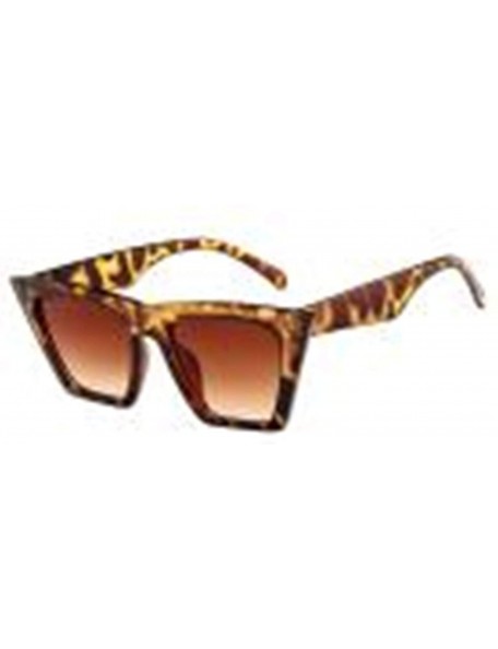 Wayfarer Cateye Sunglasses for Wome Vintage Square Cat Eye Sunglasses Women Fashion Small Cateye Sunglasses - Brown - C0194GZ...