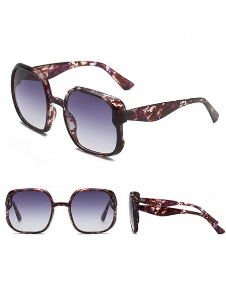 Oval Oversized Sunglasses for Women Shades Retro Square Sunglasses 100% UV Protection Top Fashion - Tea - CA18U67W0ND $9.35