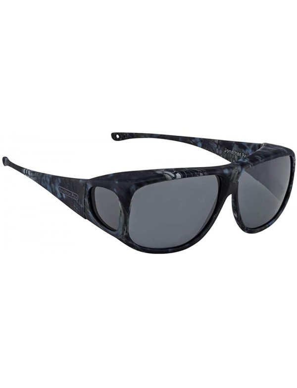 Square Jonathan Paul Fitovers XL Aviator Kryptek Neptune Polarvue Grey Lens Sunglasses - CF18Q8SCCKI $64.00