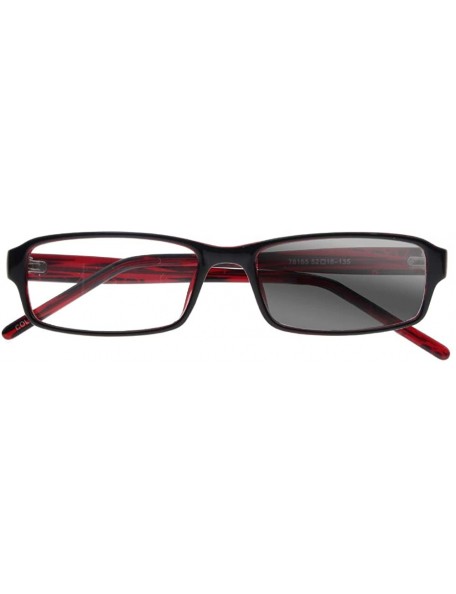 Rectangular Men Women Rectangular Bifocal Reading Glasses Transition Photochromic Anti-UV Reader - Red - CL18XHATCRD $20.88