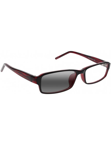 Rectangular Men Women Rectangular Bifocal Reading Glasses Transition Photochromic Anti-UV Reader - Red - CL18XHATCRD $20.88