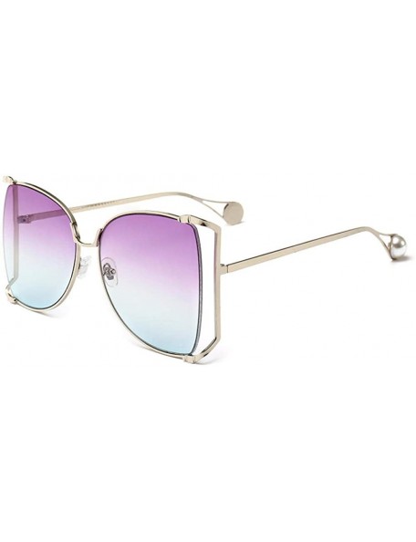 Rimless Big Box Sunglasses Female Sunglasses Retro Sunglasses - C718X6SYHZZ $53.18