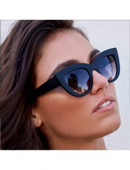 Cat Eye Women Cat Eye Sunglasses Retro Mirror Lens Sun Glasses Ladies Colorful Glasses UV400 - Orange Pink - C1199QCQ04Q $8.95