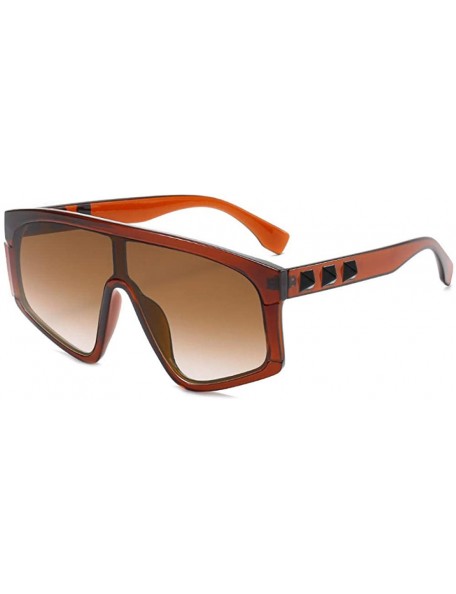 Rimless Siamese Piece Big Box Sunglasses Personality Sunglasses Female Trend Sunglasses - C518XMNQQ0S $41.72