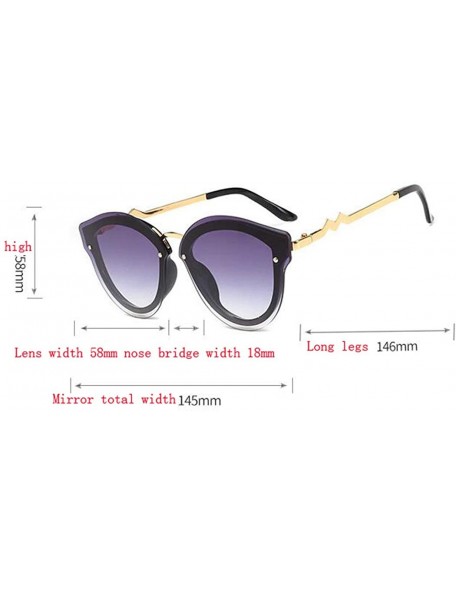 Aviator Women's Fashion Sunglasses- Cat Eyes Sunglasses Pilots Frameless Gradient Sunglasses - A - CL18RTSW0LC $45.02