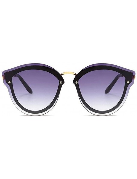 Aviator Women's Fashion Sunglasses- Cat Eyes Sunglasses Pilots Frameless Gradient Sunglasses - A - CL18RTSW0LC $45.02
