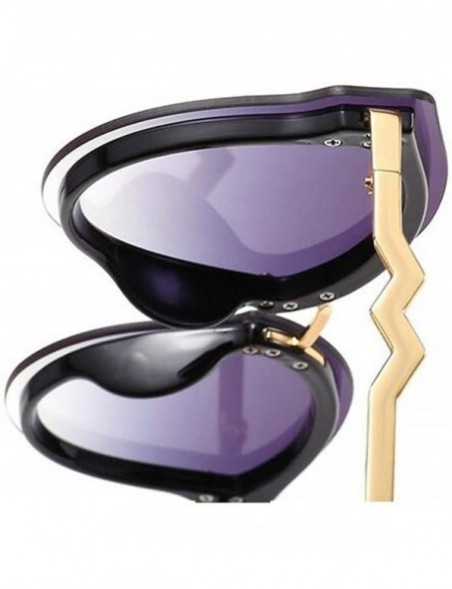Aviator Women's Fashion Sunglasses- Cat Eyes Sunglasses Pilots Frameless Gradient Sunglasses - A - CL18RTSW0LC $45.02