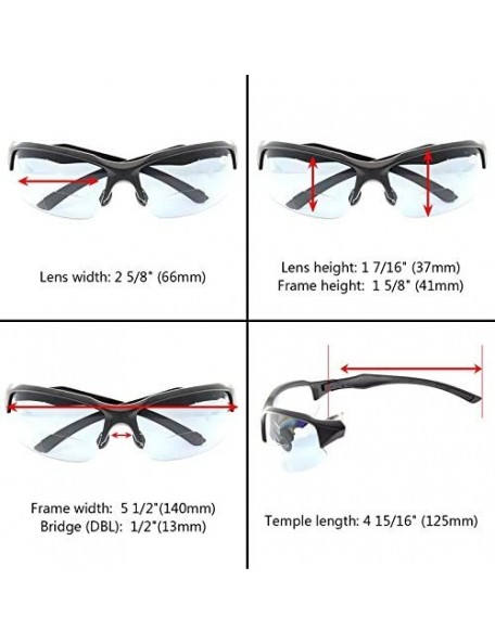 Wrap Sport Bifocal Sunglasses Half Frame Outdoor Readingglasses Men And Women - Brown - CG18C3A7T64 $8.45