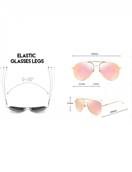 Aviator aviator Polarized sunglasses for men women fishing driving sunglasses uv protection - Pink - CX18WO4A3AE $17.33