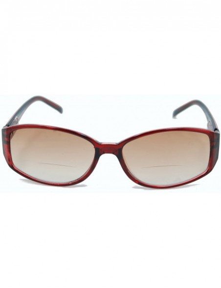 Rectangular Stylish Bifocal Sunglasses - Burgundy - C711099APT9 $20.65