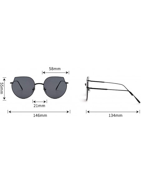 Round Men and women fashion retro cat eyes irregular polarized sunglasses prom mirror party travel - White - C318SZLLNW5 $21.62