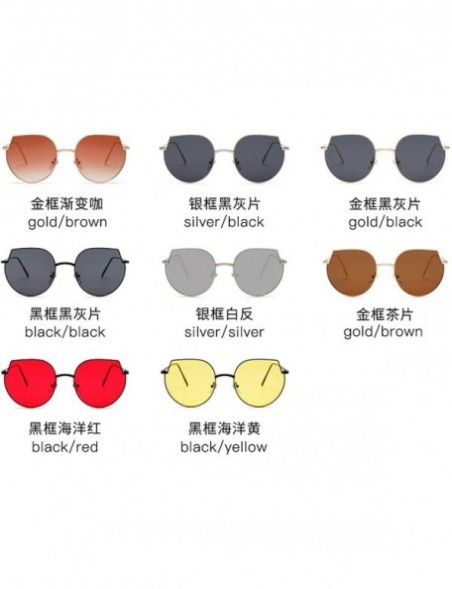 Round Men and women fashion retro cat eyes irregular polarized sunglasses prom mirror party travel - White - C318SZLLNW5 $21.62