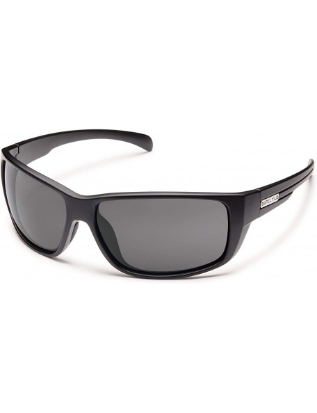 Sport Milestone Polarized Sunglass with Polycarbonate Lens - Matte Black Frame/Gray - CR11TSIAFTR $24.35