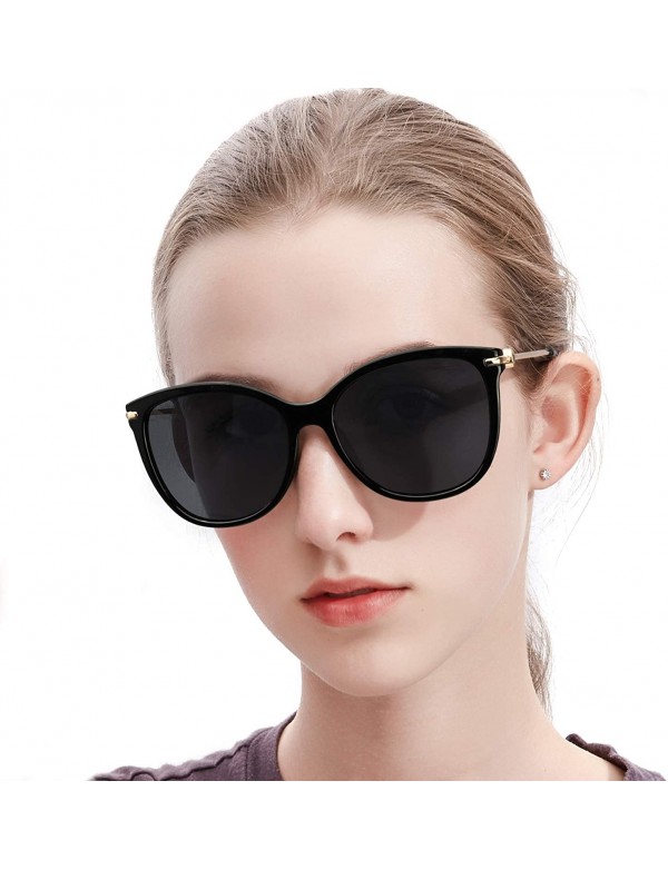 Oversized Round Oversized Sunglasses for Women - Polarized 100% UV Protection for Driving/Fishing/Shopping - CN18QOGDT2W $15.51