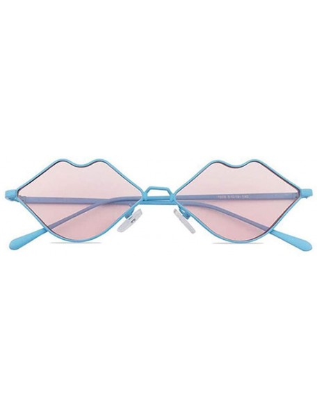 Aviator Sexy Lips Sunglasses for Women Hippie Sun Glasses for Party Summer Eyewear - Pink - CF1992O2U5Y $16.23