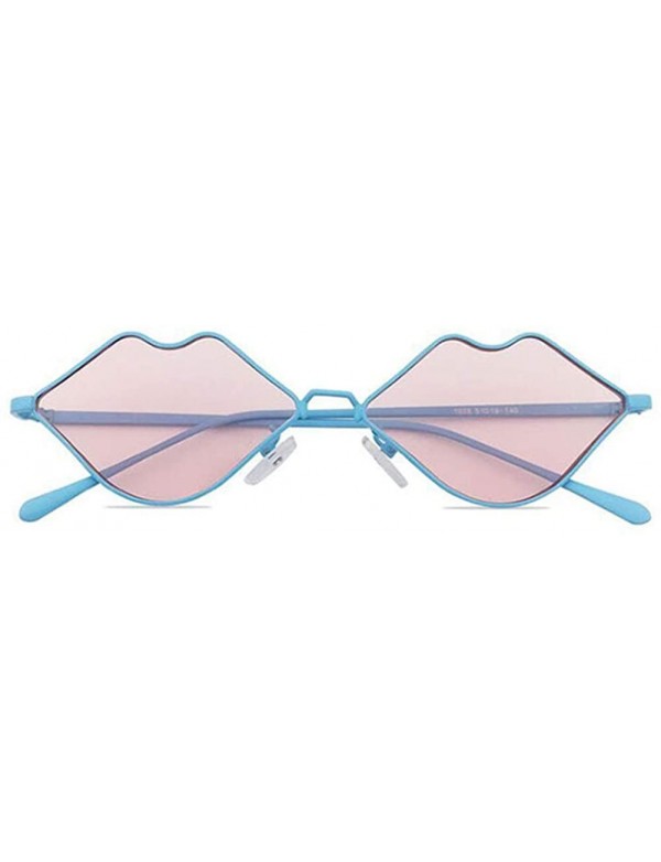 Aviator Sexy Lips Sunglasses for Women Hippie Sun Glasses for Party Summer Eyewear - Pink - CF1992O2U5Y $5.87