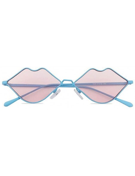 Aviator Sexy Lips Sunglasses for Women Hippie Sun Glasses for Party Summer Eyewear - Pink - CF1992O2U5Y $5.87