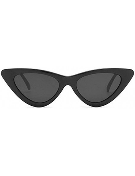 Goggle Women Girls Summer UV Protection Cat Eyes Sunglasses Mirrored Flat Lenses Eyeglasses - Black - CU18RKWX9MD $8.89