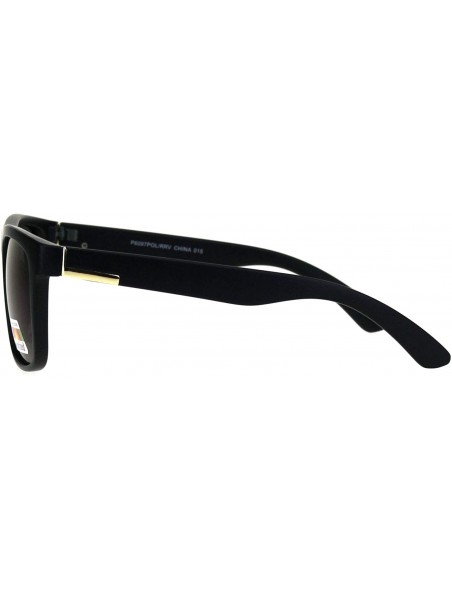 Square Polarized Lens Sunglasses Unisex Casual Fashion Square Frame Shades UV 400 - Black (Yellow Green Mirror) - CF18SIR7K24...