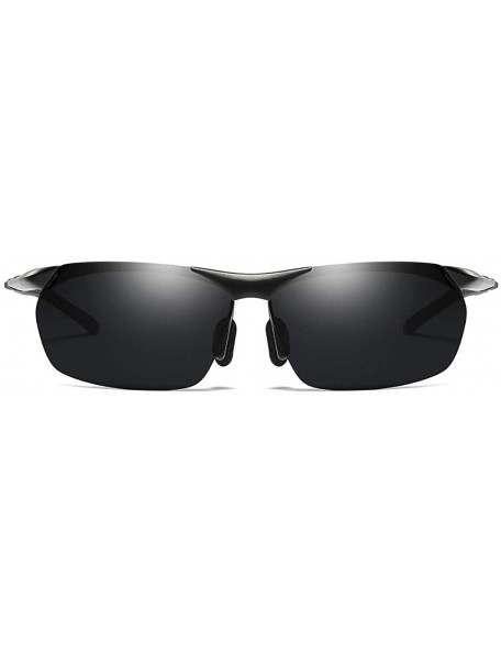 Aviator Sunglasses Polarized Protection Running Unbreakable - Black - C718W3C7HRY $29.22