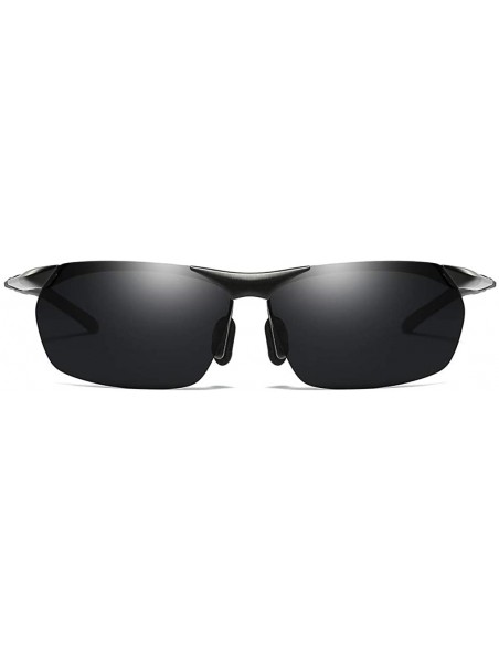 Aviator Sunglasses Polarized Protection Running Unbreakable - Black - C718W3C7HRY $29.22