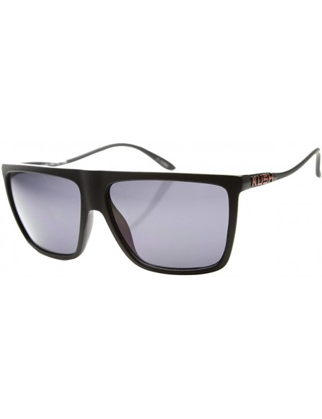Sport Lightweight Flat Top Sports Plastic Wire Frame Sunglasses - Black-red Smoke - CF11Y9O4MFT $11.17