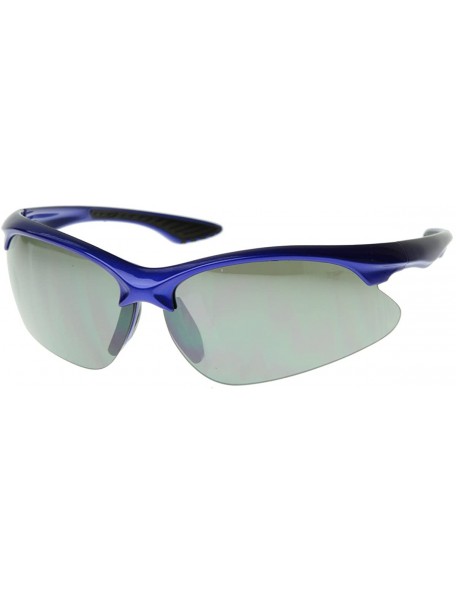 Rimless Top Quality TR-90 Semi-Rimless Half Frame Sports Sunglasses UV400 Golf/Cycling - Blue Smoke - CO116O2M76F $31.72