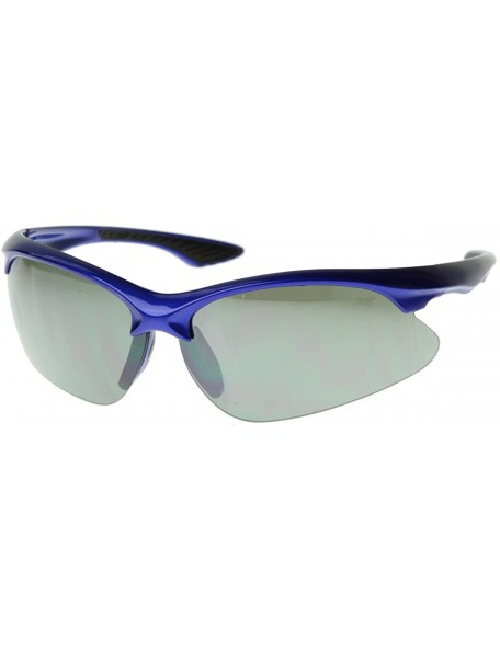 Rimless Top Quality TR-90 Semi-Rimless Half Frame Sports Sunglasses UV400 Golf/Cycling - Blue Smoke - CO116O2M76F $11.98