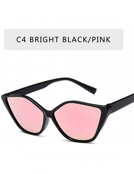 Cat Eye New Vintage Black Cat Eye Sunglasses Women Mirror Small Frame Cateye Sun Glasses For Female Shades UV400 - C4 - C1198...