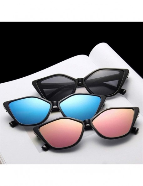 Cat Eye New Vintage Black Cat Eye Sunglasses Women Mirror Small Frame Cateye Sun Glasses For Female Shades UV400 - C4 - C1198...