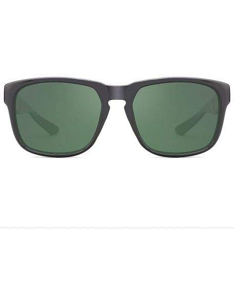 Rectangular Classic Rectangular Polarized Sunglasses Retro Driving Eyewear 100% UV Blocking - Green - C018C0KOCAT $8.77