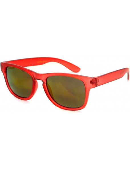 Square KIDS Children REVO Lens Clear Matte COOL Mirror Sunglasses Age 3-10 RED - CH12O86DWMH $7.38