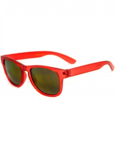 Square KIDS Children REVO Lens Clear Matte COOL Mirror Sunglasses Age 3-10 RED - CH12O86DWMH $7.38