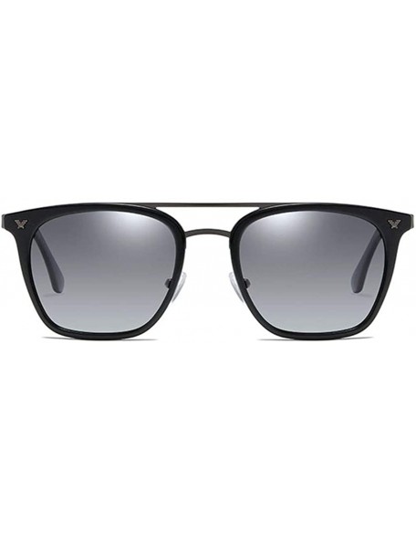 Square Retro Square Sunglasses Men Women Polarized Luxury 90s Brand Designer Flat Top Sun Glasses Festival - CC198O75TT7 $10.82