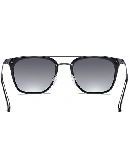 Square Retro Square Sunglasses Men Women Polarized Luxury 90s Brand Designer Flat Top Sun Glasses Festival - CC198O75TT7 $10.82