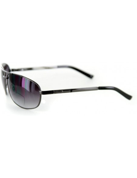 Sport Mod Aviators" Fashion Bifocal Sunglasses for Men and Women (Gun/Smoke +2.00) - Gun W/ Smoke Lens - CK11I7PT5XZ $23.43