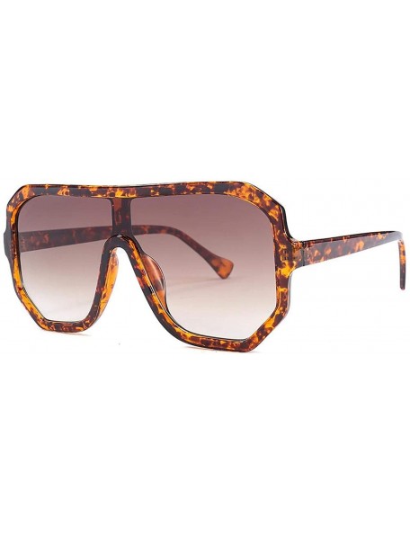 Oversized Sunglasses Women Oversize Flat Top Retro Square Sun Glasses Vintage 2019 Er Female Luxury Oculos UV400 - C7 - C1198...